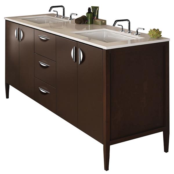 Lacava - Lunarossa Free-Standing Under-Counter Double Vanity With Two Sets Of Doors And Three Drawers(Pulls Included)