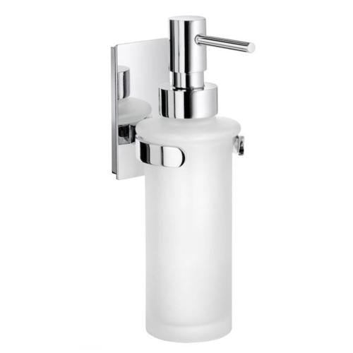 Smedbo - Pool Holder In Polished Chrome With Frosted Glass Soap Dispenser