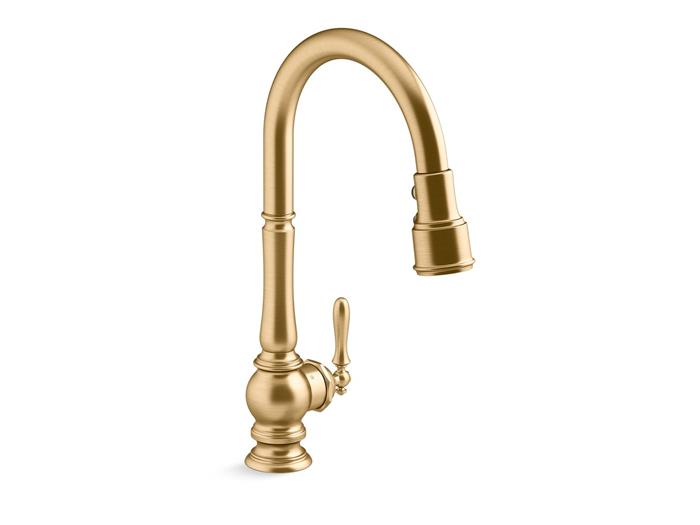 Kohler - Artifacts Touchless Pull-Down Kitchen Sink Faucet With Three-Function Sprayhead