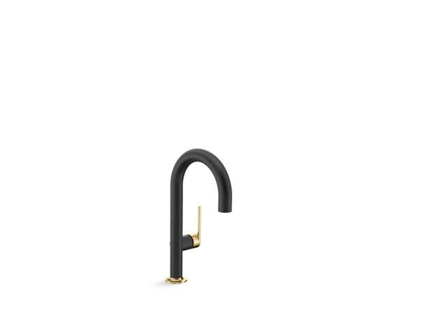 Kallista - Juxtapose Bar Faucet with Brushed Moderne Brass Accents