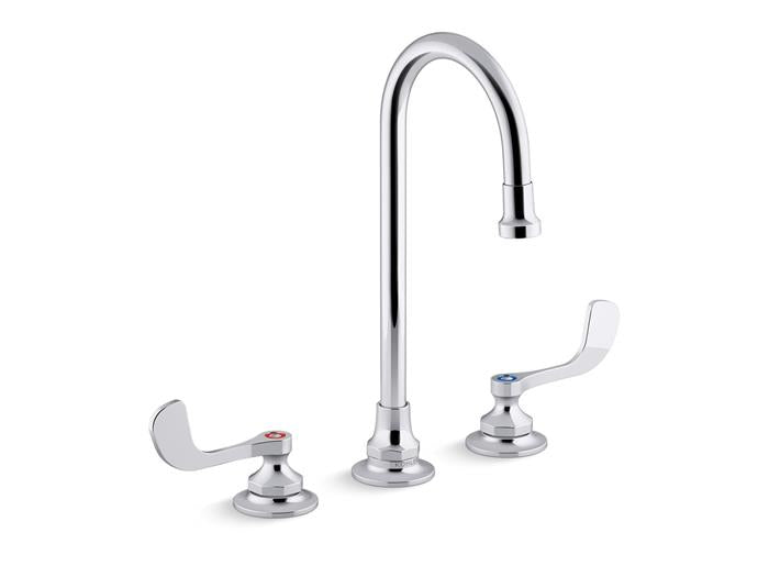 Kohler - Triton Bowe 1.0 Gpm Widespread Bathroom Sink Faucet, Gooseneck Spout And Wristblade Handles