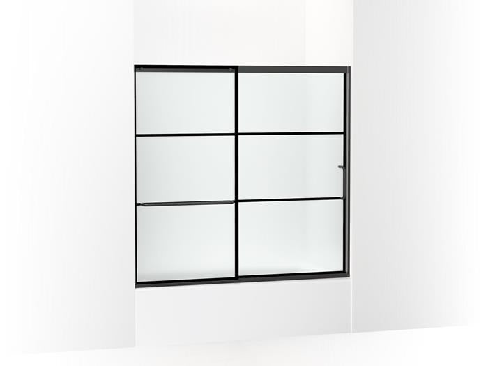Kohler - Elate 5/16 Bath Door 56 3/4 X 59 5/8 - Matte Black