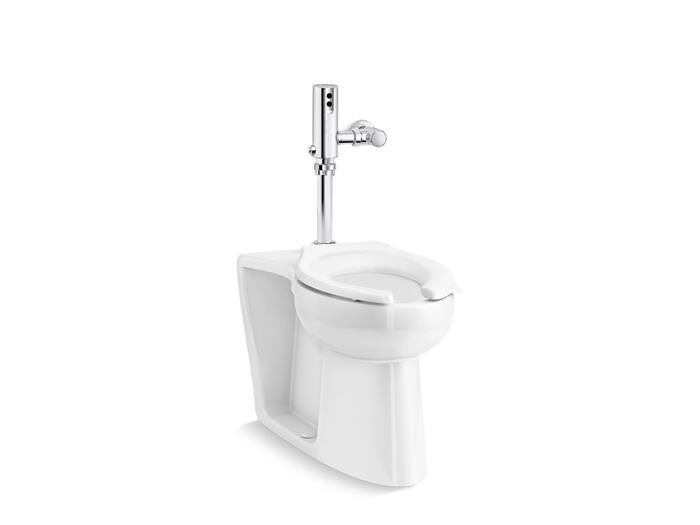 Kohler - Modflex Antimicrobial Toilet With Mach Tripoint Touchless 1.28 Gpf Hes-Powered Flushometer