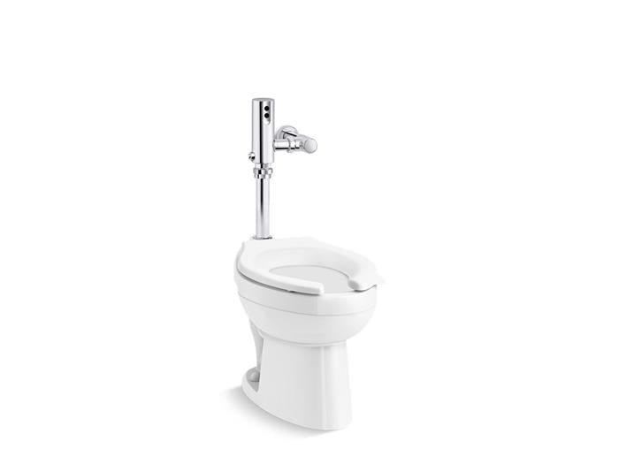 Kohler - Wellcomme Commercial Toilet With Mach Tripoint Touchless 1.28 Gpf Hes-Powered Flushometer