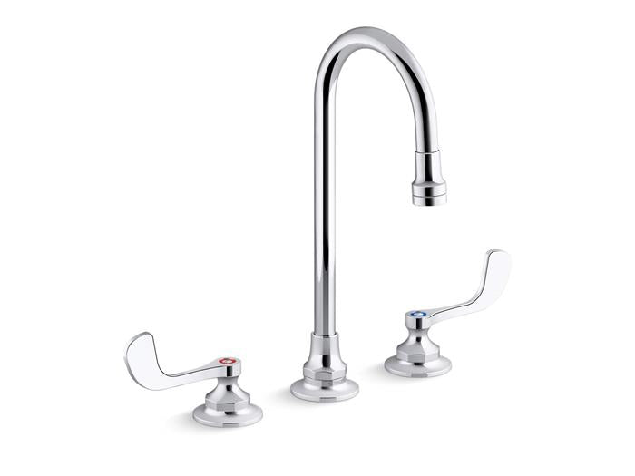 Kohler - Triton Bowe 0.35 Gpm Widespread Lavatory Faucet, Less Drain, Gooseneck Spout And Wristblade Handles