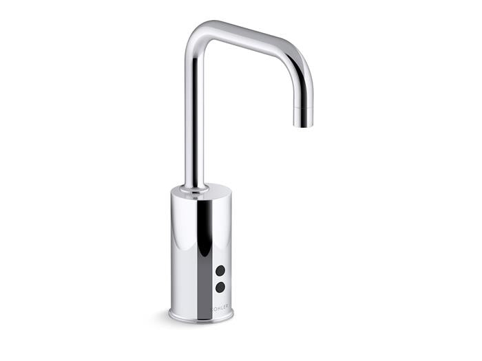 Kohler - Gooseneck Touchless Single-Hole Lavatory Faucet With Insight Sensor Technology, Dc-Powered, Less Drain, 0.35 Gpm