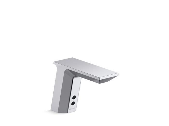 Kohler - Geometric Touchless Single-Hole Lavatory Faucet With Insight Sensor Technology, Hes-Powered, Less Drain, 0.35 Gpm