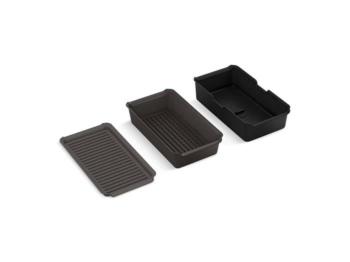 Kohler - Riverby Three-Piece Workstation Sink Accessory Set - Dark