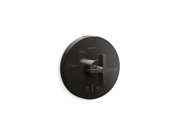Kallista - One Thermostatic Trim, H&C, Cross Handle