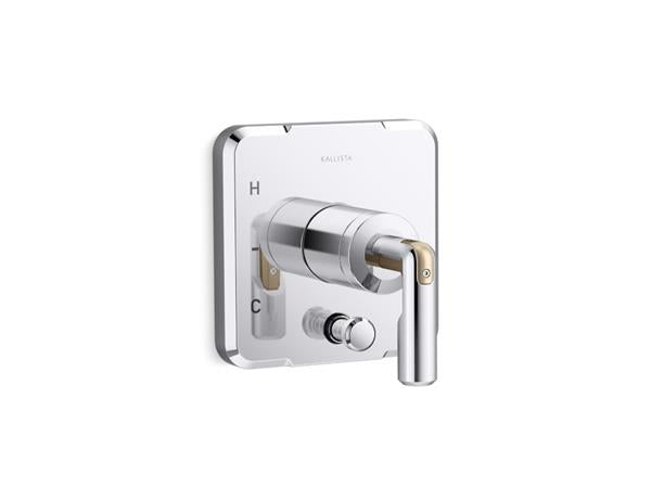 Kallista - Vice Pressure Balance Trim with Diverter, Lever handle - Brushed Broze/Polished Chrome