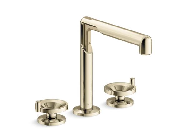 Kallista - Vice Deck Mount Bath Faucet, Wheel Handle - French Gold
