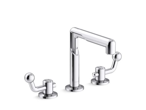 Kallista - Vice Widespread Sink Faucet, Crank Handles - Polished Chrome