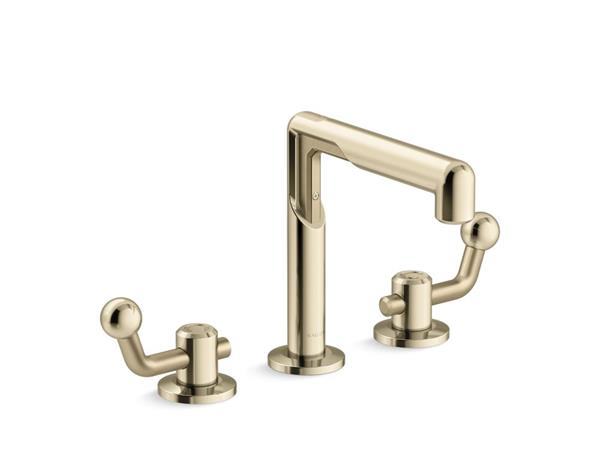 Kallista - Vice Widespread Sink Faucet, Crank Handles - French Gold