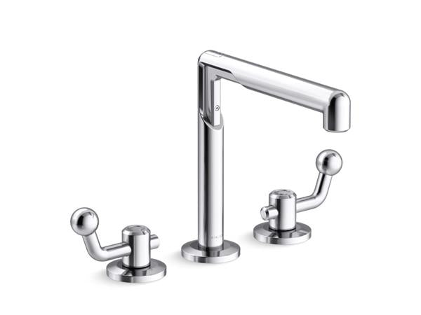 Kallista - Vice Deck Mount Bath Faucet, Crank Handle - Polished Chrome