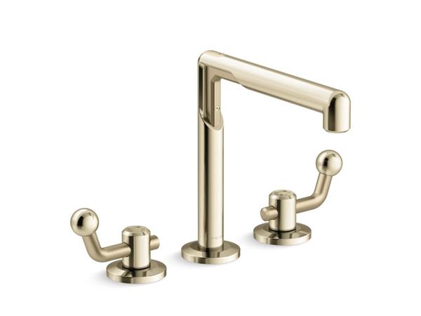 Kallista - Vice Deck Mount Bath Faucet, Crank Handle - French Gold