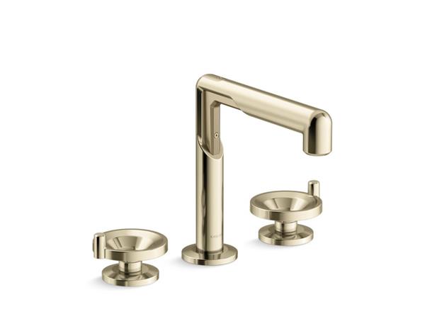 Kallista - Vice Widespread Sink Faucet, Wheel Handles - French Gold