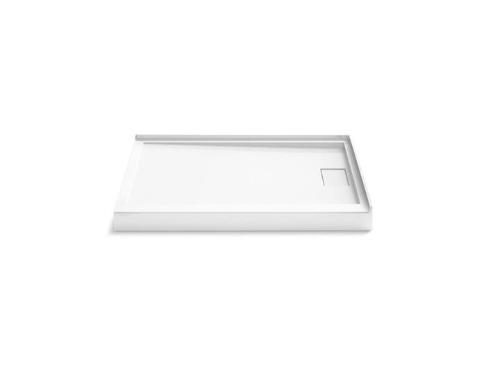 Kohler - Stoneridge 48X36 Inch Corner Shower Base, Right Trench Drain - Honed White