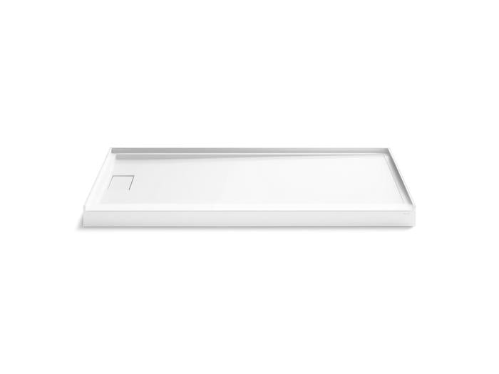 Kohler - Stoneridge 72X34 Inch Shower Base, Lh Trench Drain - Honed White