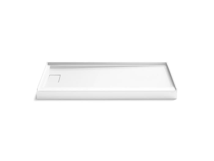 Kohler - Stoneridge 60X30 Inch Shower Base, Lh Trench Drain - Honed White