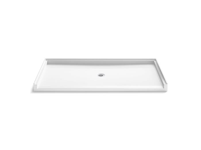 Kohler - Stoneridge 72X36 Inch Shower Base, Center Drain-Roll In Ada - Honed White