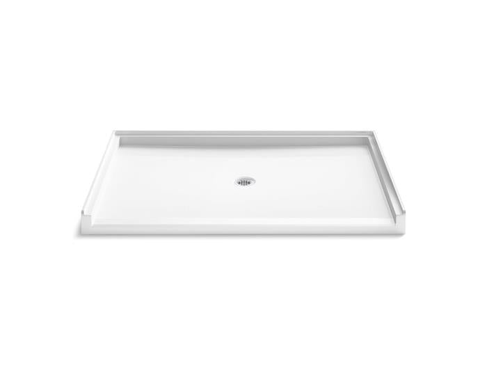 Kohler - Stoneridge 62X42 Inch Shower Base, Center Drain-Roll In Ada - Honed White