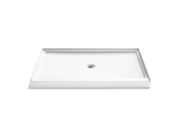 Kohler - Stoneridge 60X42 Inch Shower Base, Center Drain - Honed White