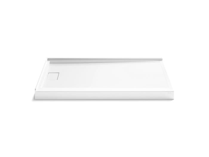 Kohler - Stoneridge 60X36 Inch Shower Base, Lh Trench Drain-Dt - Honed White