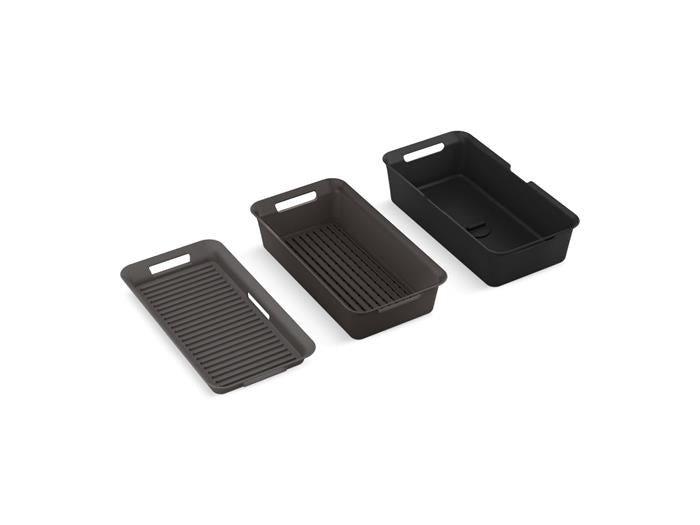 Kohler - Riverby Three-Piece Workstation Sink Accessory Set - Dark
