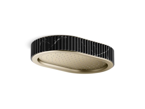 Kallista - Bandeau Rain showerhead, Nero Marquina band