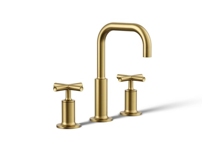 Kohler - Purist Widespread Bathroom Sink Faucet With Cross Handles, 1.2 Gpm