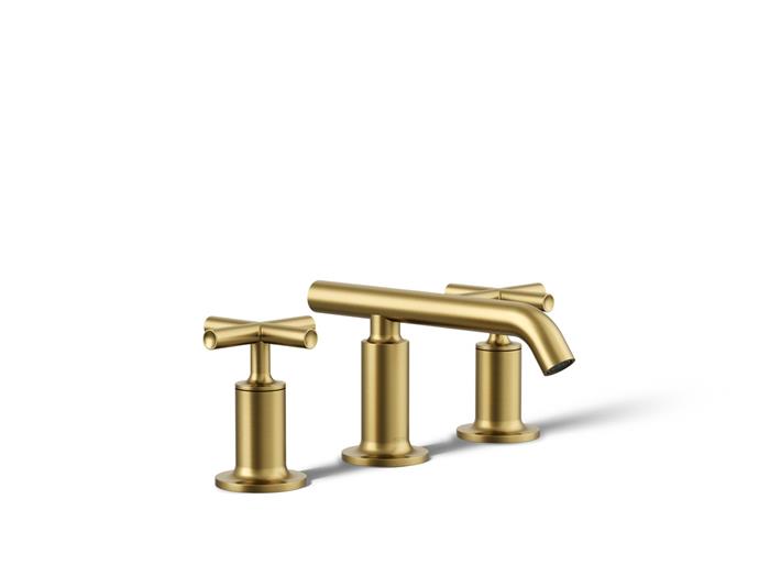 Kohler - Purist Widespread Bathroom Sink Faucet With Cross Handles, 1.2 Gpm