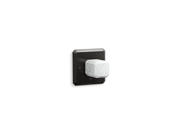Kallista - Bezel Volume Control Trim, White Carrara Stone