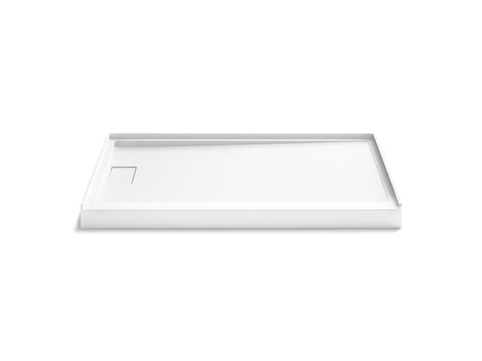 Kohler - Stoneridge 60X36 Inch Shower Base, Lh Trench Drain - Honed White