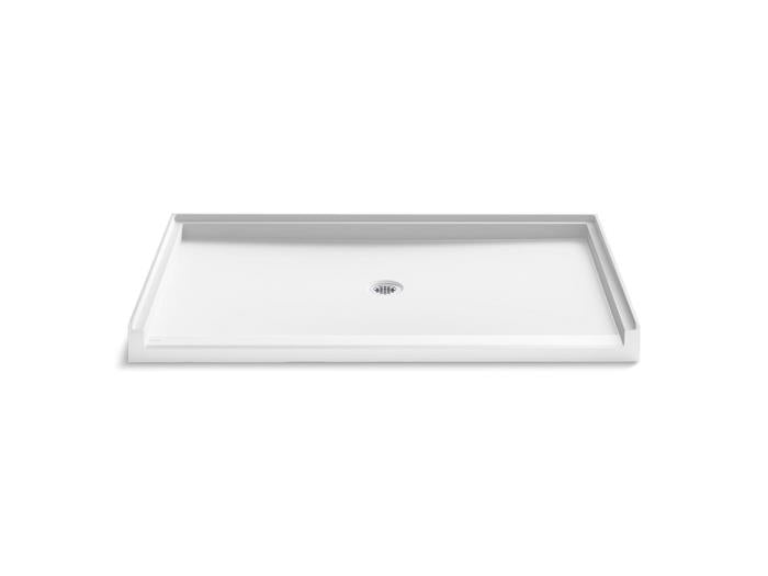 Kohler - Stoneridge 62X36 Inch Shower Base, Center Drain-Roll In Ada - Honed White