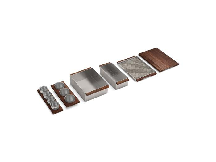 Kohler - Walnut Six-Piece Workstation Sink Accessory Set