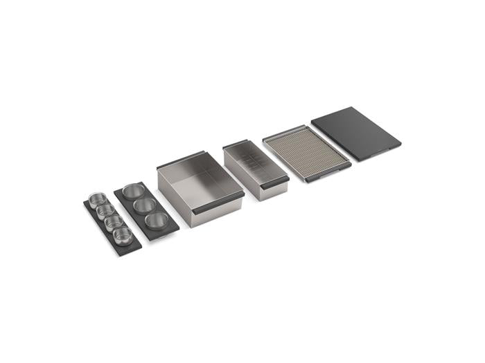 Kohler - Matte Black Six-Piece Workstation Sink Accessory Set