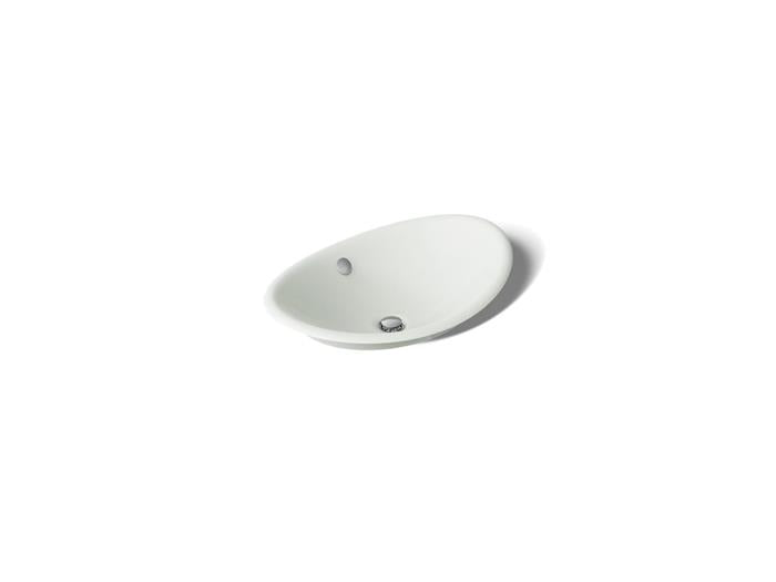 Kohler - Iron Plains 20-3/4 Inch Oval Vessel Bathroom Sink With Overflow
