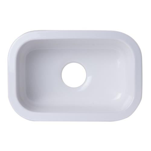 Alfi - Small Rectangular Fireclay Undermount or Drop In Prep / Bar Sink