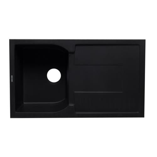 Alfi - 34 Inch Single Bowl Granite Composite Kitchen Sink with Drainboard