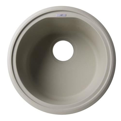 Alfi - 17 Inch Drop-In Round Granite Composite Kitchen Prep Sink