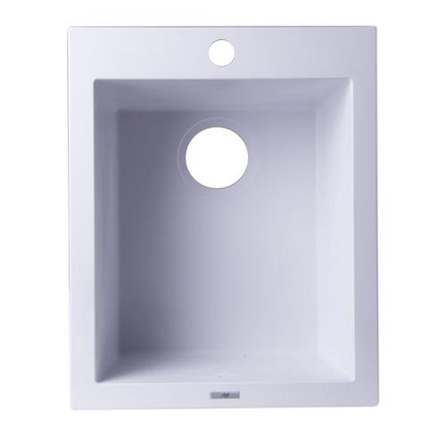 Alfi - 17 Inch Drop-In Rectangular Granite Composite Kitchen Prep Sink