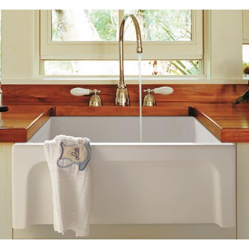 Alfi - 24 Inch Arched Apron Thick Wall Fireclay Single Bowl Farm Sink