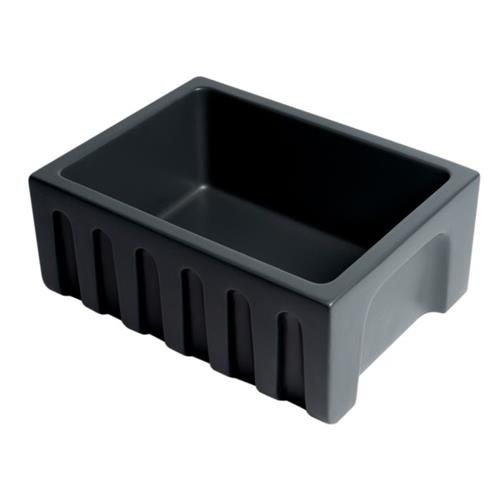 Alfi - 24 inch Reversible Smooth / Fluted Single Bowl Fireclay Farm Sink