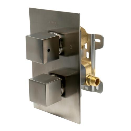 Alfi - Square Knob 1 Way Thermostatic Shower Mixer