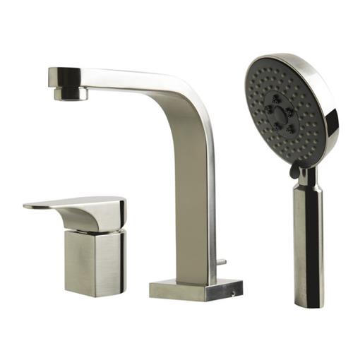 Alfi - Deck Mounted Tub Filler and Round Hand Held Shower Head