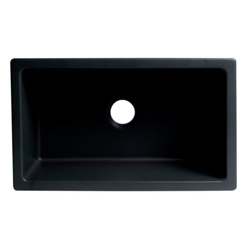 Alfi - 30 inch Reversible Smooth / Fluted Single Bowl Fireclay Farm Sink