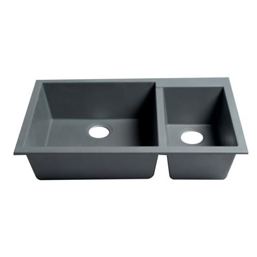 Alfi - 34 Inch Double Bowl Undermount Granite Composite Kitchen Sink