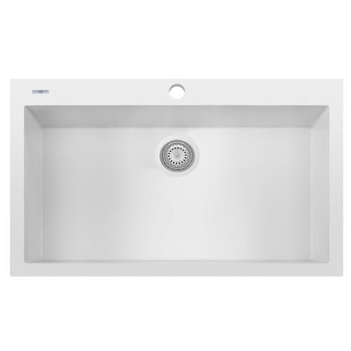Alfi - 33 Inch Single Bowl Drop In Granite Composite Kitchen Sink