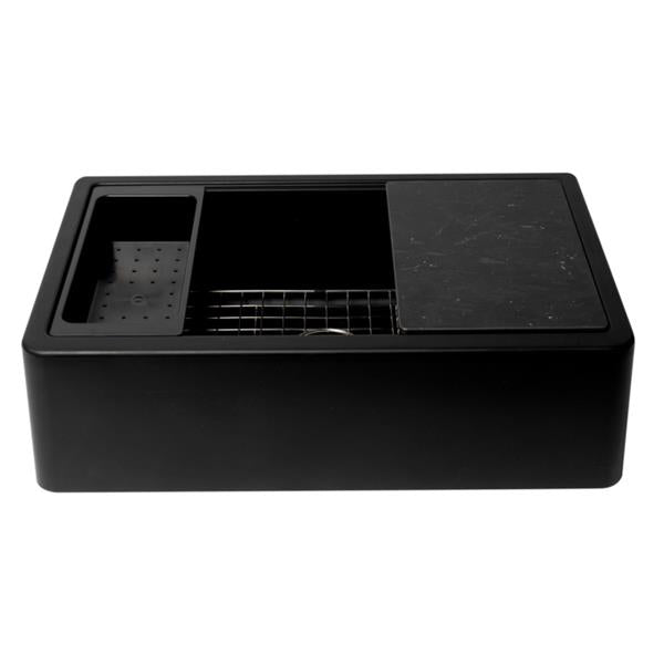 Alfi - Granite Composite Single Bowl Farm Sink with Accessories