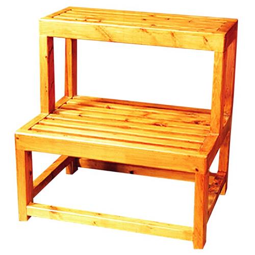 Alfi - 20 Inch Double Wooden Stepping Stool Multi-Purpose Accessory
